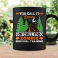 Divertido Zombie Apocalipsis Campingupervivencia Entrenamiento Humor Taza de café Ideas de regalos