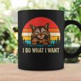 I Do What I Want Cat レトロ ヴィンテージ 面白い 猫好き コーヒーマグ ギフトのアイデア
