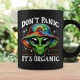 Don't Panic It's Organic Alien Ufo 面白いプリント コーヒーマグ ギフトのアイデア