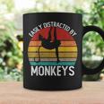 Easy Distracted By Monkeys シャツ ビンテージモンキー コーヒーマグ ギフトのアイデア