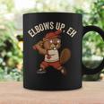 Elbows Up Eh Beaver ベースボール ファニーカナダデー コーヒーマグ ギフトのアイデア
