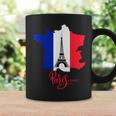 Enjoy Travel Paris France Flag & Eiffel Tower Graphic コーヒーマグ ギフトのアイデア