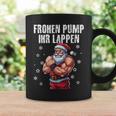 Frohen Pump Ihr Lappen 筋肉質サンタジム コーヒーマグ ギフトのアイデア