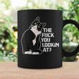 The Fuck You Lookin At 猫好きのための面白い下品なノベルティ コーヒーマグ ギフトのアイデア