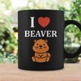 Baby Beavers Minimalist Cute I Love Beaver コーヒーマグ ギフトのアイデア