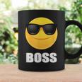 Girl & Boy Boss サングラス 顔文字シャツ クールな顔 コーヒーマグ ギフトのアイデア