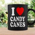 I Heart 愛 キャンディケーン 冬 ペパーミント クリスマス コーヒーマグ ギフトのアイデア