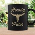 Howdy Putos Bull Skull Country Cowboy Western Coffee Mug Gifts ideas