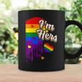 I'm Hers &He's Mine 虹のハート Lgbtq プライド デザイン コーヒーマグ ギフトのアイデア