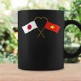 Japanese Flagietnamese Flagベトナムの遺産 ベトナムのルーツ 日本の国旗 ベトナムの国旗 コーヒーマグ ギフトのアイデア
