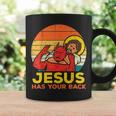 Jesus Has Your Back 柔術 レトロ クリスチャン コーヒーマグ ギフトのアイデア