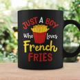Just A Boy Who Loves French Fries フライドポテト じゃがいも ヴィーガン コーヒーマグ ギフトのアイデア