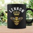 Lennon Name Lennon 誕生日プレゼント 女王冠 蜂 レノン コーヒーマグ ギフトのアイデア