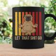 Let Thathit Go パグ ヨガ ヴィンテージデザイン コーヒーマグ ギフトのアイデア