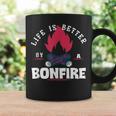 Life Is Better By The Bonfire キャンプファイヤー キャンプ アウトドア ハイカー コーヒーマグ ギフトのアイデア