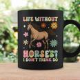 Life Without Horses グルーヴィーな乗馬 乗馬 コーヒーマグ ギフトのアイデア