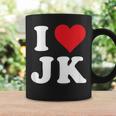 I Love Jk Initials I Heart JK First Last Name J K コーヒーマグ ギフトのアイデア