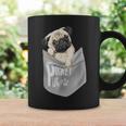Love Pugs かっこいいポケットパグ ペット 犬 グラフィックデザイン コーヒーマグ ギフトのアイデア