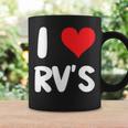 I Love Rv のレクリエーションビークル キャンプ キャンピングカー 旅行 旅行 コーヒーマグ ギフトのアイデア