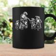 Motocross Dirt Bike Dad With Three Children Motorcycle Father's Day Coffee Mug Gifts ideas