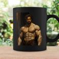 Muscle Man Bodybuilder Gay Daddy Classic Oil Paintingtyle コーヒーマグ ギフトのアイデア