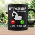 My Excavator Is Calling 面白い重機オペレーター コーヒーマグ ギフトのアイデア