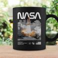 Nasa スペースシャトル打ち上げカラーの黒と白のワームロゴ コーヒーマグ ギフトのアイデア