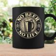 No Beer No Life ヴィンテージ飲酒 ビール愛好家向け 左胸 コーヒーマグ ギフトのアイデア