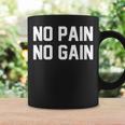 No Pain No Gain Fitness Gym Inspirational Motivation Quotes コーヒーマグ ギフトのアイデア
