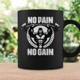 No Pain No Gain ウェイトリフティング ワークアウト ジム 引用 ジム フィットネス コーヒーマグ ギフトのアイデア