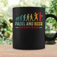 Padel Y Cerveza Evolución Divertida Para Amantes Del Pádel Taza de café Ideas de regalos