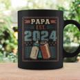 Papa Est 2024 初めてのパパ 父の日 新しい父親の父性 コーヒーマグ ギフトのアイデア