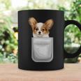 Papillon パピヨン 子犬 ポケットの中の犬 コーヒーマグ ギフトのアイデア