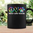 Peace Love Rescue Dog Paws Tie Dye Rainbow Animals Coffee Mug Gifts ideas