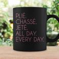 Plie Chasse Jete バレエダンシング バレリーナ バレエダンサー コーヒーマグ ギフトのアイデア