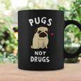 Pugs Not Drugs 犬好きのtシャツペットへの面白いプレゼント コーヒーマグ ギフトのアイデア