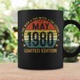 Regalo 45 Años Hombre Original Mayo 1980 45 Cumpleaños Taza de café Ideas de regalos