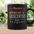 Retro Badge Worlds Best Geoscientist コーヒーマグ ギフトのアイデア