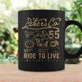 Ride To Live アンティーク風ビンテージレトロアメリカンバイク コーヒーマグ ギフトのアイデア