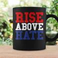 Rise Above Hate Red And Blue America コーヒーマグ ギフトのアイデア