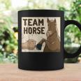 Team Horse 面白い馬のデザイン コーヒーマグ ギフトのアイデア