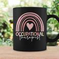 Terapeuta Ocupacional Boho Rainbow Terapeuta Ocupacional Cuello Taza de café Ideas de regalos