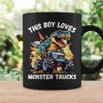 This Boy Loves Monster Trucks 恐竜モンスタートラック コーヒーマグ ギフトのアイデア