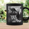Ufo と面白い猫のセルフィー コーヒーマグ ギフトのアイデア