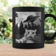 Ufo付き面白い猫セルフィー コーヒーマグ ギフトのアイデア