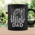 Vintage Usa Flag World's Best Poodle Dog Dad Fathers Day Coffee Mug Gifts ideas