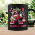 You're My Jam ファニーストロベリー ギターを弾く スイートハートジャム コーヒーマグ ギフトのアイデア