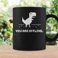 You Are Offline T-Rex 恐竜のラン ピクセルアート 恐竜ゲーム コーヒーマグ ギフトのアイデア