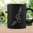 【ト音記号】音楽 ト音記号 イラスト トライバル風 メンズ レディース キッズ お揃いコーデ 丸襟 コーヒーマグ ギフトのアイデア
