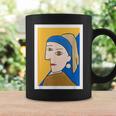 【ピカソ風】真珠の耳飾りの少女／フェルメール（パロディ）【世界の名画】面白い 美術館アート コーヒーマグ ギフトのアイデア